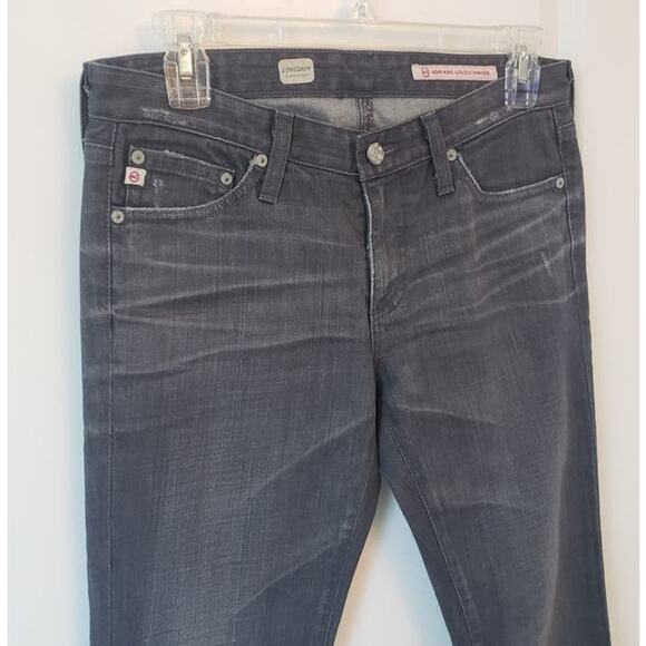 AG Adriano Goldschmied Premier Skinny Straight Grey Jeans Size 27R - Picture 2 of 6